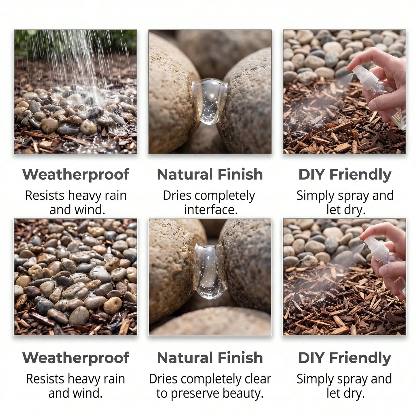 Mulch & Rock Glue Max 144oz- Premium Gravel Stabilizer Glue, 2.12L Strong Bond For Landscaping Rocks/Pebbles, Waterproof & Fast-Drying Mulch Binder, Ideal For Walkways, Patios & Decorative Landscapin