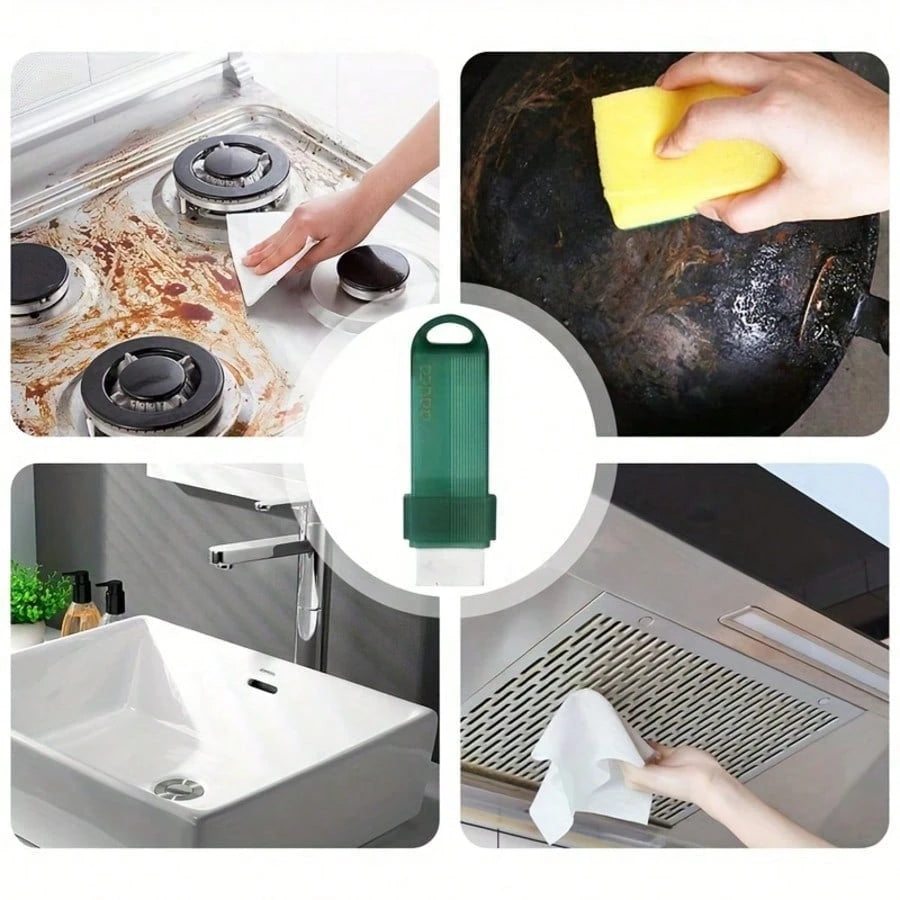 Multi-Functional Magic Cleaning Brush, Reusable, Bathroom Sink Gap Scrubber, No Battery Required, Suitable For Kitchen And Bathroom Cleaning- Removes Limescale, Rust And Glass Stains/ Cleaning Tool