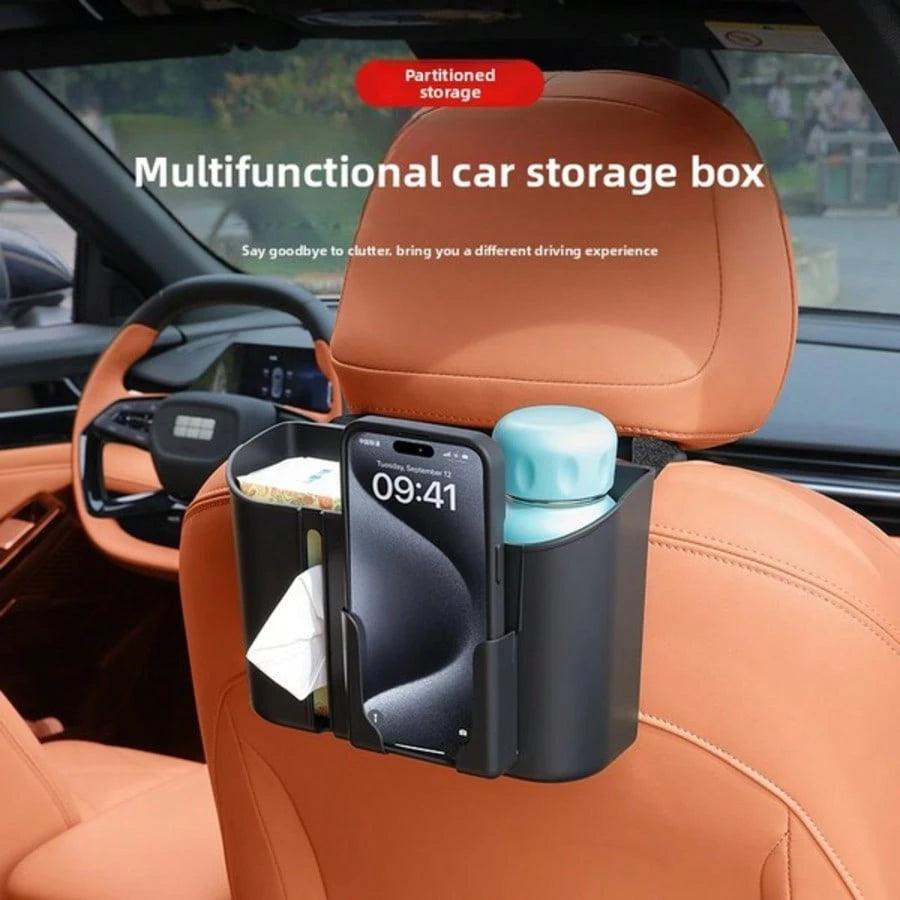 Multi-Use Organizer Box Rear Seat Tissue Paper Case Car Headrest Storage Box Car Back Seat Organizer Holder Car Accessories