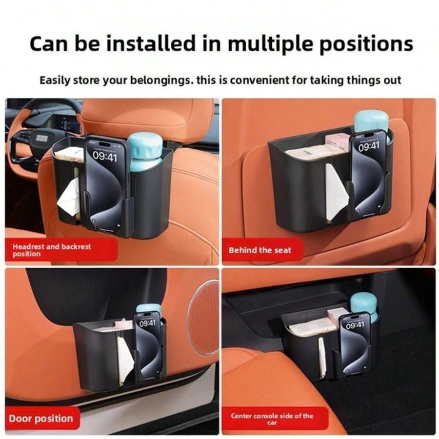 Multi-Use Organizer Box Rear Seat Tissue Paper Case Car Headrest Storage Box Car Back Seat Organizer Holder Car Accessories