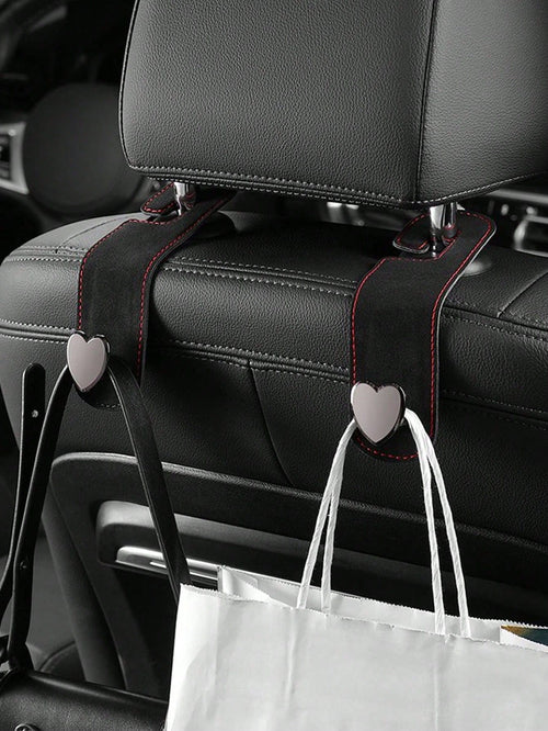Multifunctional Heart-Shaped Metal Car Headrest Hook (1/2pcs)| Universal Back Seat Hanging Rack| Car Interior Storage Accessory| Can Hang Handbags, Shopping Bags, Umbrellas| Women's & Men's Car Se