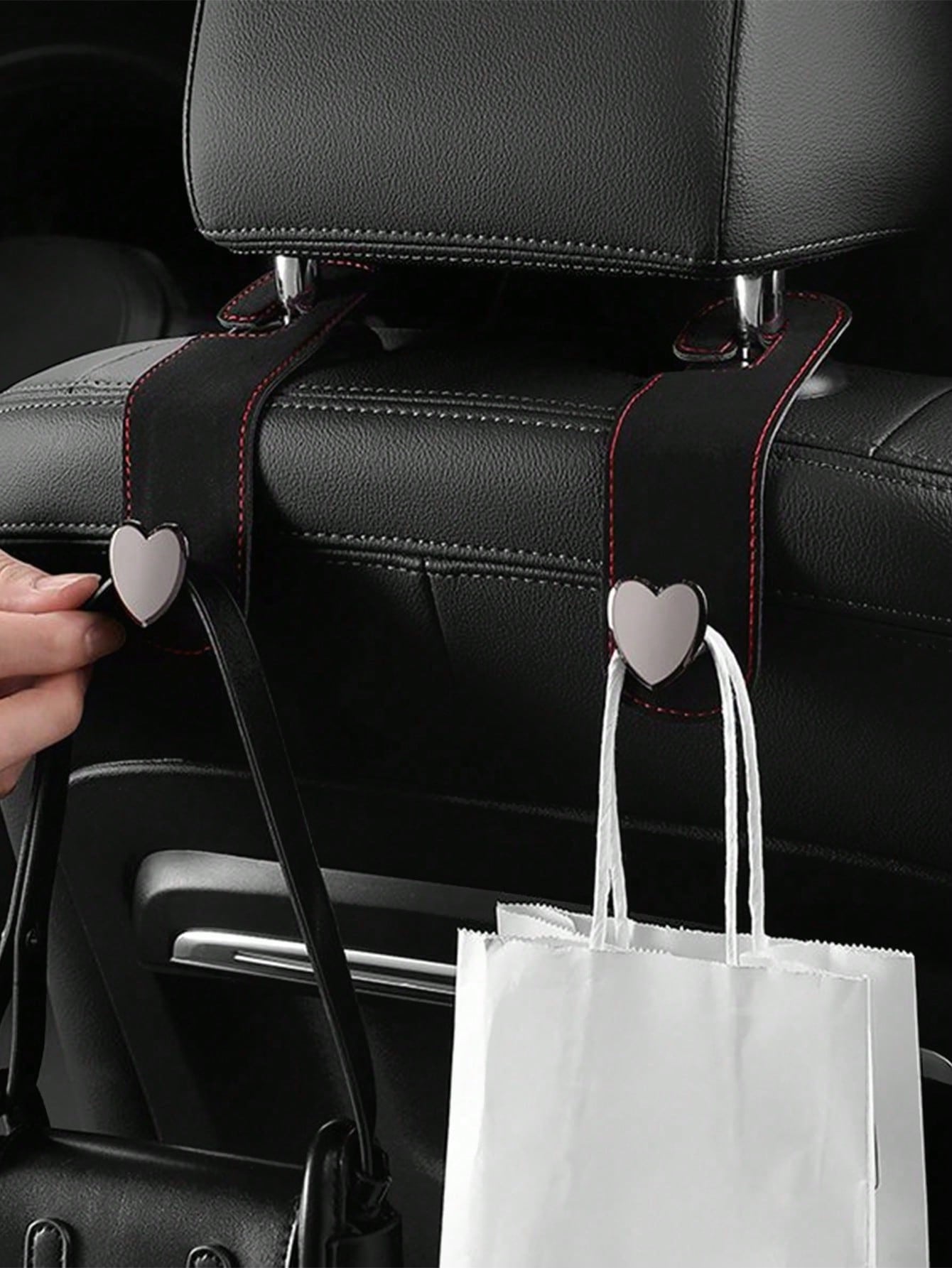 Multifunctional Heart-Shaped Metal Car Headrest Hook (1/2pcs)| Universal Back Seat Hanging Rack| Car Interior Storage Accessory| Can Hang Handbags, Shopping Bags, Umbrellas| Women's & Men's Car Se