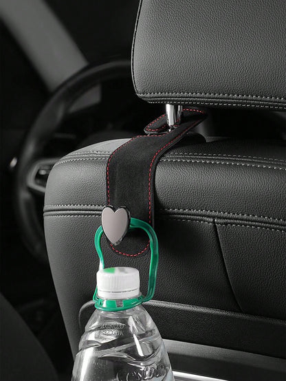 Multifunctional Heart-Shaped Metal Car Headrest Hook (1/2pcs)| Universal Back Seat Hanging Rack| Car Interior Storage Accessory| Can Hang Handbags, Shopping Bags, Umbrellas| Women's & Men's Car Se