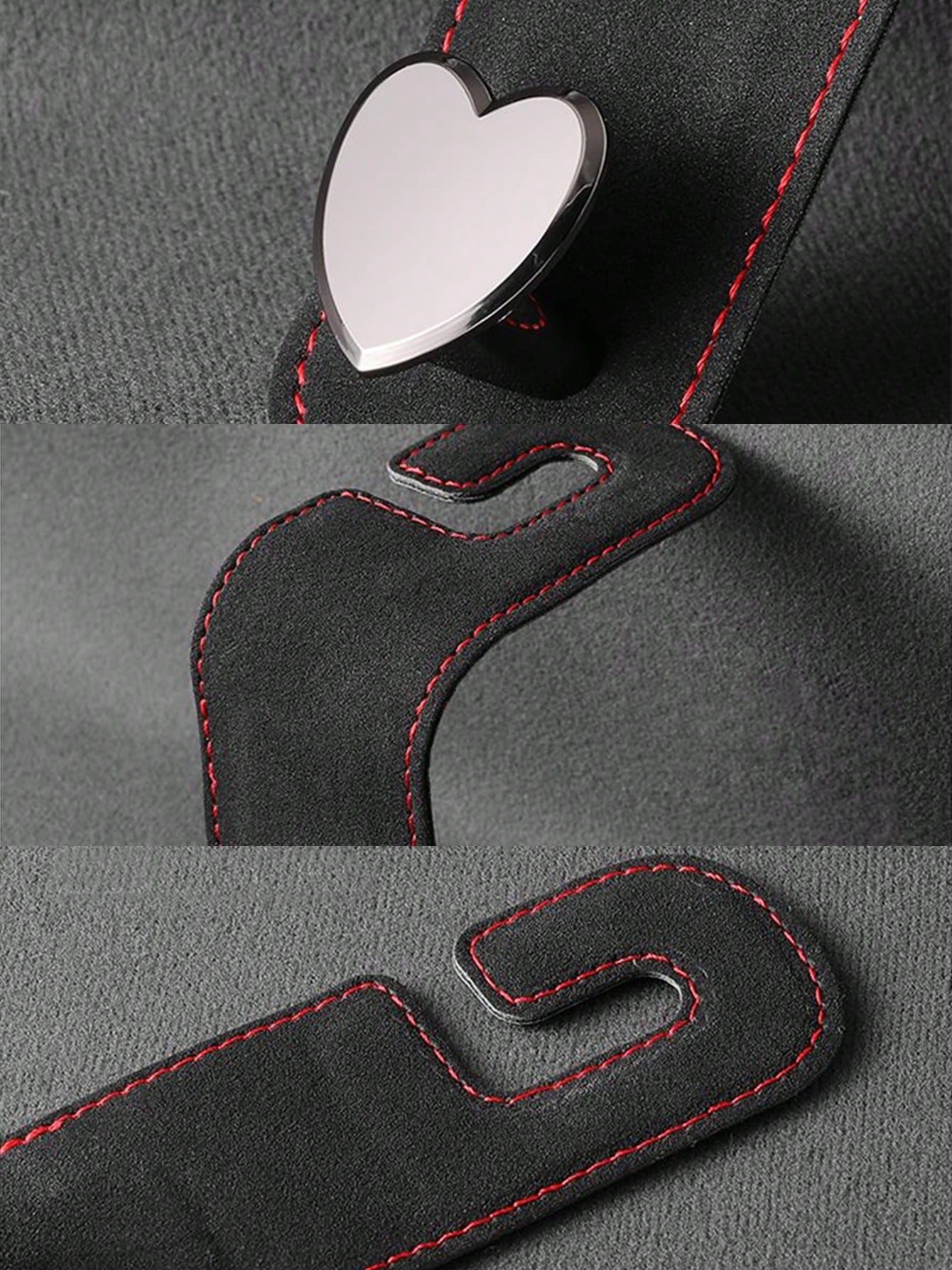 Multifunctional Heart-Shaped Metal Car Headrest Hook (1/2pcs)| Universal Back Seat Hanging Rack| Car Interior Storage Accessory| Can Hang Handbags, Shopping Bags, Umbrellas| Women's & Men's Car Se