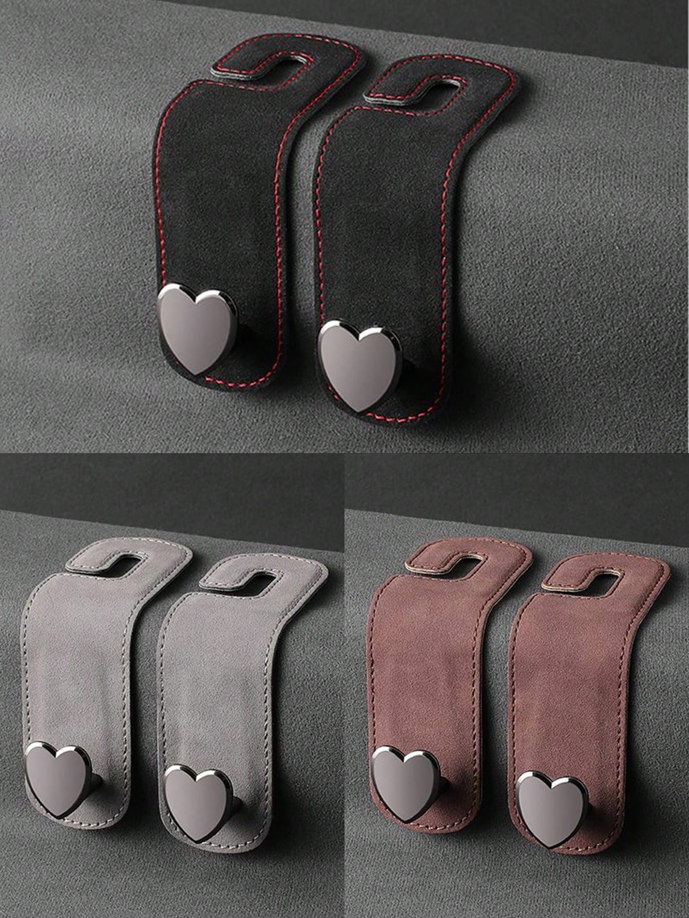 Multifunctional Heart-Shaped Metal Car Headrest Hook (1/2pcs)| Universal Back Seat Hanging Rack| Car Interior Storage Accessory| Can Hang Handbags, Shopping Bags, Umbrellas| Women's & Men's Car Se