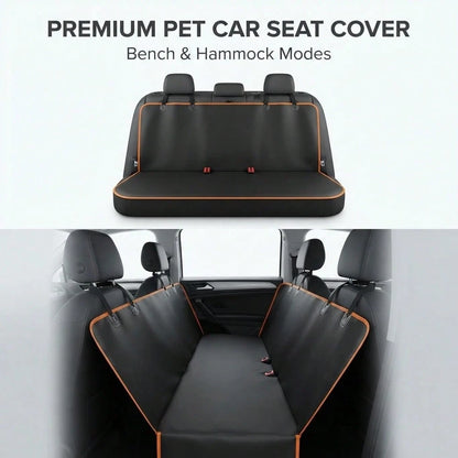 Multifunctional Portable Oxford Cloth Universal Car Rear Seat Cover, Pet Mat, Easy Installation, Adjustable, Wear-Resistant Protection For Original Seats, Car Pet Accessories, Suitable For All Seasons