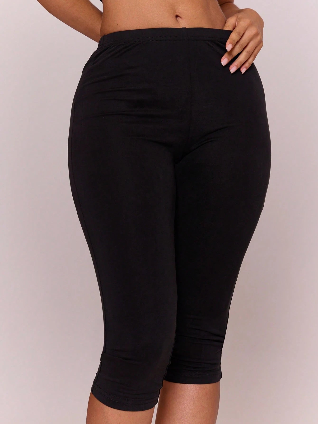 MUSERA ESSENTIALS Cotton Blended Fitted Capri Pants Leggings Spring Summer Holiday Everyday Cute Daily Basics Simple