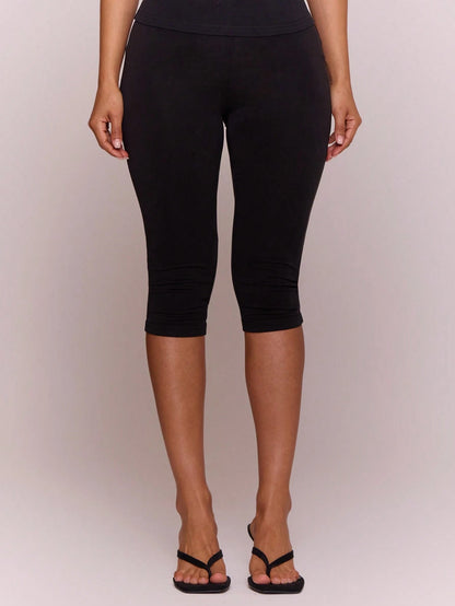MUSERA ESSENTIALS Cotton Blended Fitted Capri Pants Leggings Spring Summer Holiday Everyday Cute Daily Basics Simple