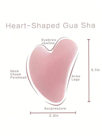 Natural Jade Gua Sha Massage Board, Rose Quartz Gua Sha Board, Jade Facial Massage Tool, Suitable For Facial, Neck, Back And Body Gua Sha Massage