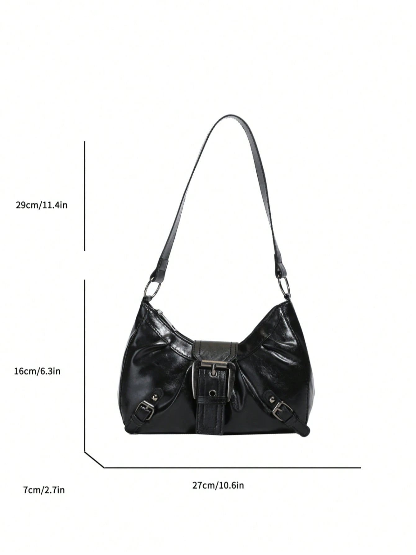 New Fashion Decorative Handheld & Shoulder Baguette Bag, Suitable For Parties, Outings, Vacations, Shopping And Daily Use, Can Store Coins, Phones, Also Suitable As A Work Bag For White-Collar, Colleg