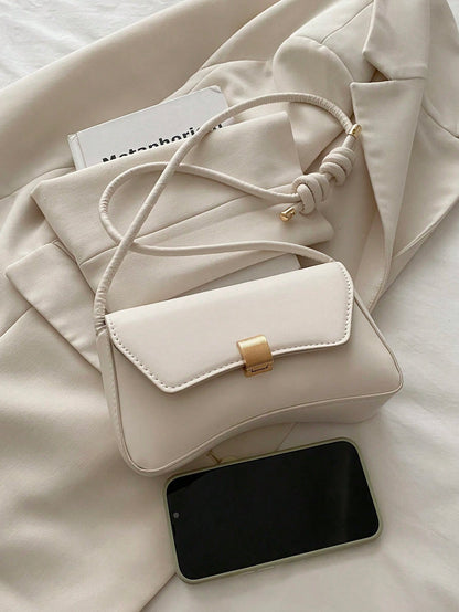 New Fashionable Casual Metal Hardware Popular Coin Purse Women's Bag, Solid Color PU Leather