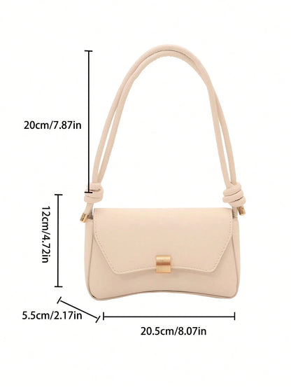 New Fashionable Casual Metal Hardware Popular Coin Purse Women's Bag, Solid Color PU Leather