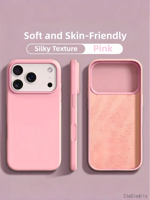 New Luxury Shock-Absorbing Soft Beige Phone Case, Suitable For IPhone 17 Air 16 15 Pro 14 Plus 13 12 11 17 Pro Max XR XS Max X/XS 7/8 Plus 7/8, Anti-Fall Smooth, Anti-Shock Design, Fashion Minimalist