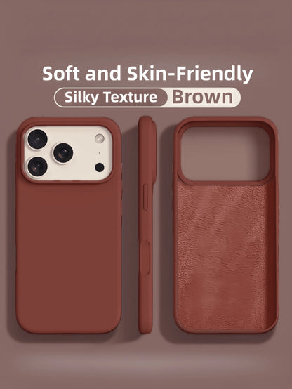 New Luxury Shock-Absorbing Soft Beige Phone Case, Suitable For IPhone 17 Air 16 15 Pro 14 Plus 13 12 11 17 Pro Max XR XS Max X/XS 7/8 Plus 7/8, Anti-Fall Smooth, Anti-Shock Design, Fashion Minimalist