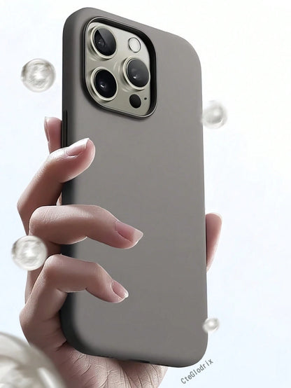 New Luxury Shock-Absorbing Soft Beige Phone Case, Suitable For IPhone 17 Air 16 15 Pro 14 Plus 13 12 11 17 Pro Max XR XS Max X/XS 7/8 Plus 7/8, Anti-Fall Smooth, Anti-Shock Design, Fashion Minimalist