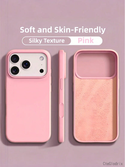 New Luxury Shock-Absorbing Soft Beige Phone Case, Suitable For IPhone 17 Air 16 15 Pro 14 Plus 13 12 11 17 Pro Max XR XS Max X/XS 7/8 Plus 7/8, Anti-Fall Smooth, Anti-Shock Design, Fashion Minimalist