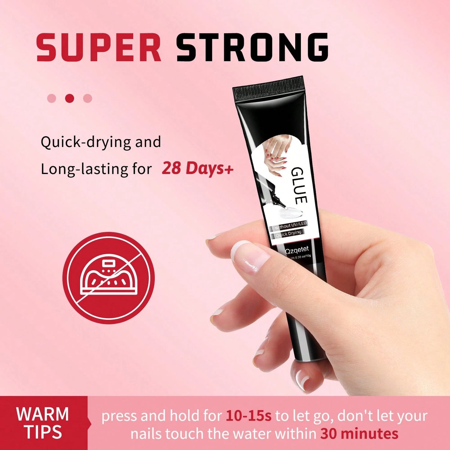New Quick Dry Upgraded Version 10g Semi-Solid Nail Glue With 10g Remover, Press On Nail Tips, No UV Lamp Required, Long Lasting False Acrylic Nail Kit Glue Gel