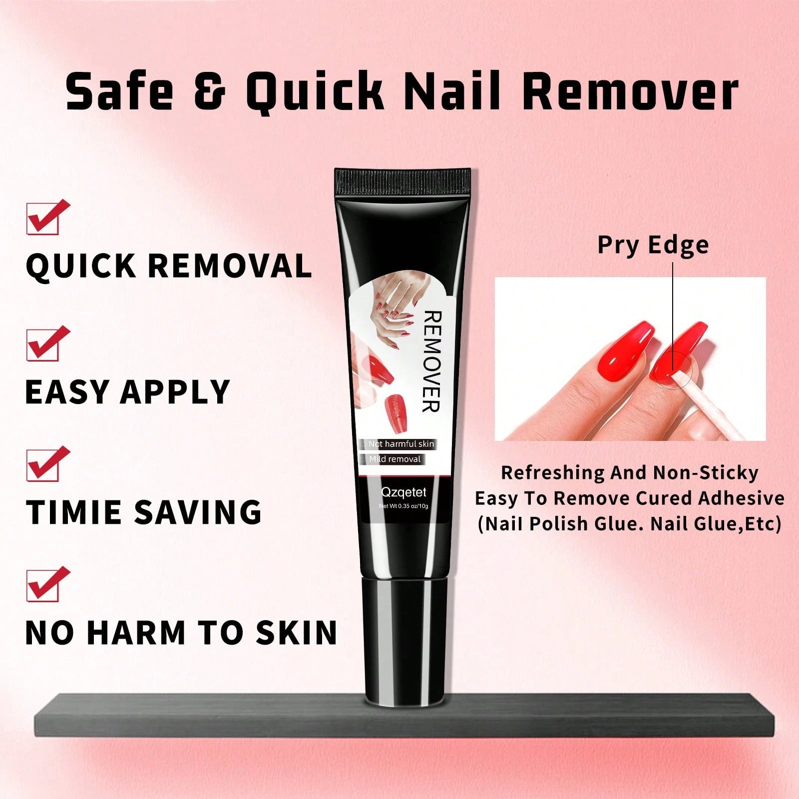 New Quick Dry Upgraded Version 10g Semi-Solid Nail Glue With 10g Remover, Press On Nail Tips, No UV Lamp Required, Long Lasting False Acrylic Nail Kit Glue Gel