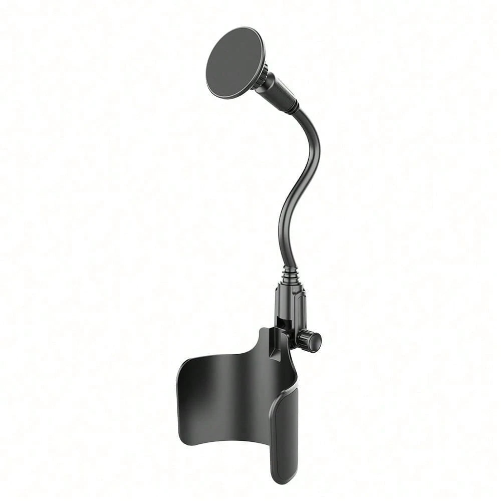 New Soft Rubber Cup Base Magnetic Phone Holder, Magnetic Mount Car Cup Holder, 360° Rotating Telescopic Adjustable Arm, Durable ABS Material, Suitable For Most Car Models, Car Accessories, Car Phone H