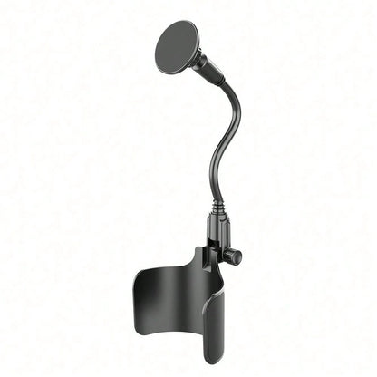New Soft Rubber Cup Base Magnetic Phone Holder, Magnetic Mount Car Cup Holder, 360° Rotating Telescopic Adjustable Arm, Durable ABS Material, Suitable For Most Car Models, Car Accessories, Car Phone H