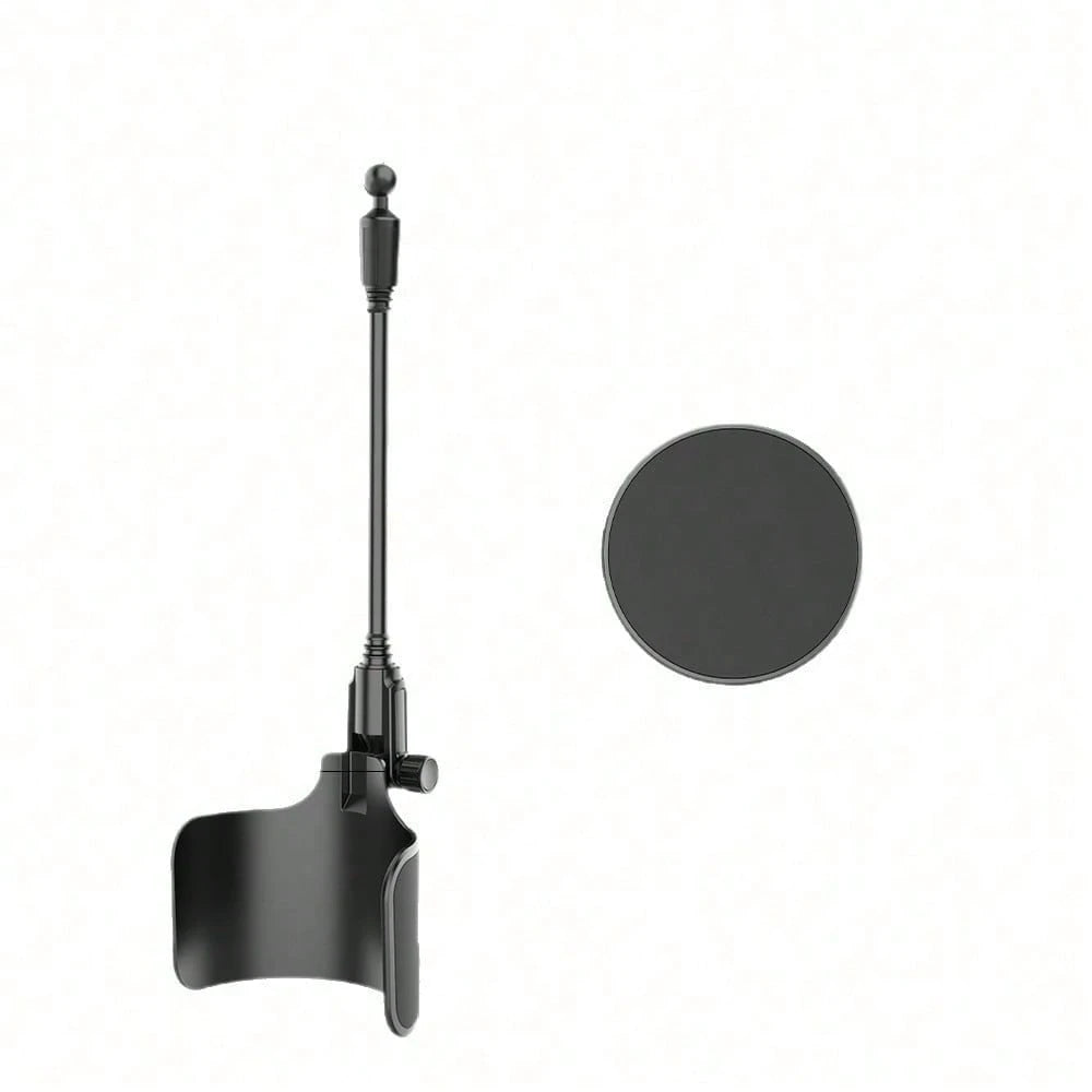 New Soft Rubber Cup Base Magnetic Phone Holder, Magnetic Mount Car Cup Holder, 360° Rotating Telescopic Adjustable Arm, Durable ABS Material, Suitable For Most Car Models, Car Accessories, Car Phone H