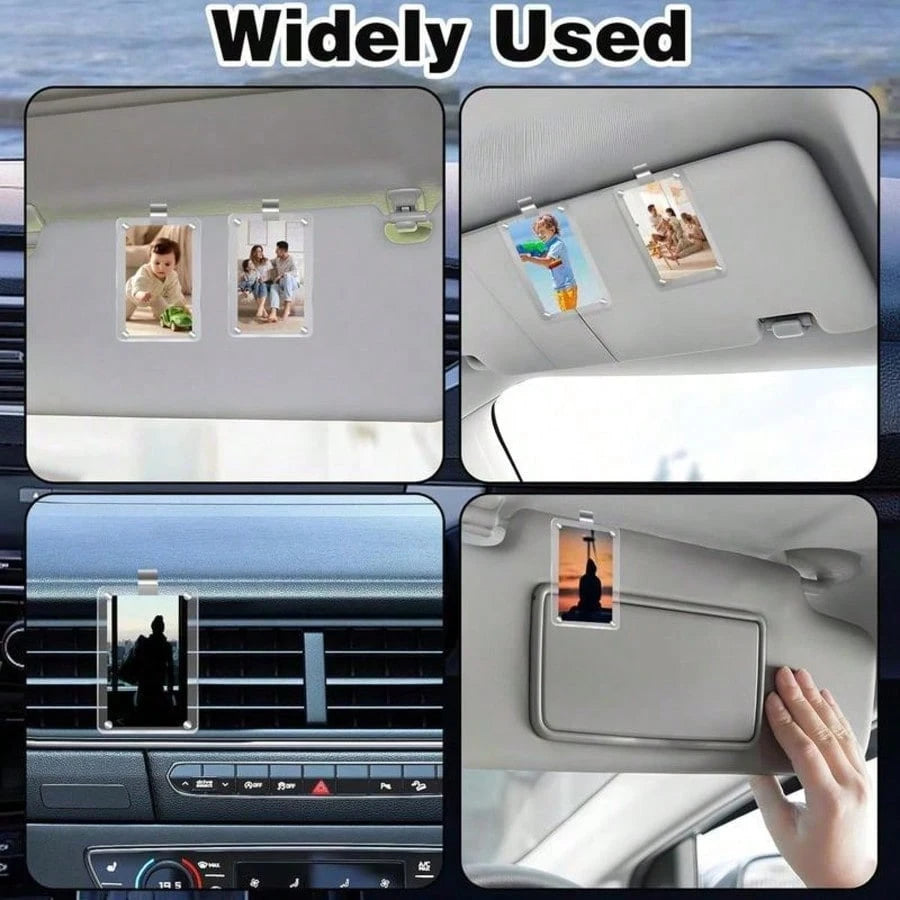 New Universal Acrylic Magnetic Photo Clips, Refrigerator Magnets, Transparent Magnetic Instant Camera Photo Frames, Car Rearview Mirror Photo Clips, Personalized DIY Car Decor Photo Frames, Couples Gi
