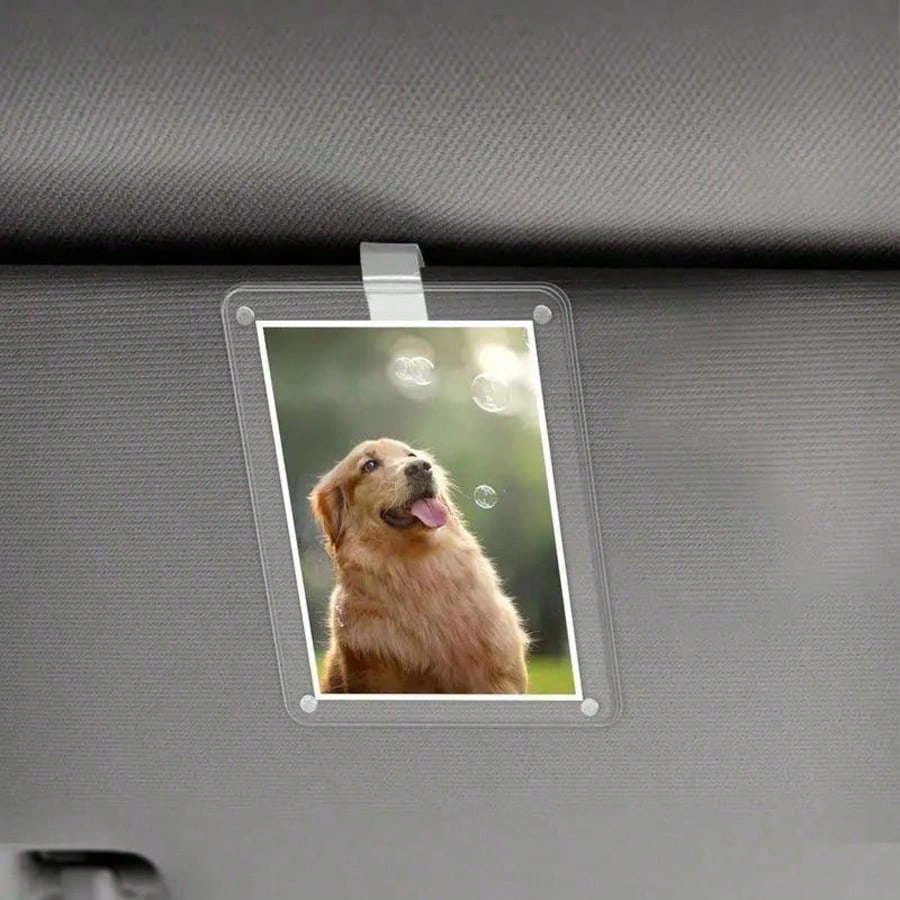 New Universal Acrylic Magnetic Photo Clips, Refrigerator Magnets, Transparent Magnetic Instant Camera Photo Frames, Car Rearview Mirror Photo Clips, Personalized DIY Car Decor Photo Frames, Couples Gi