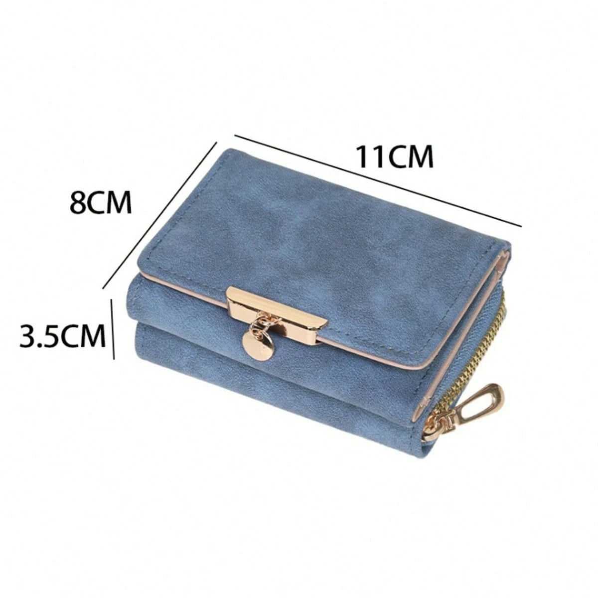 New Women's Wallet PU Leather Short Snap Closure Clutch Bag Small Coin Purse Card Holder Handbag