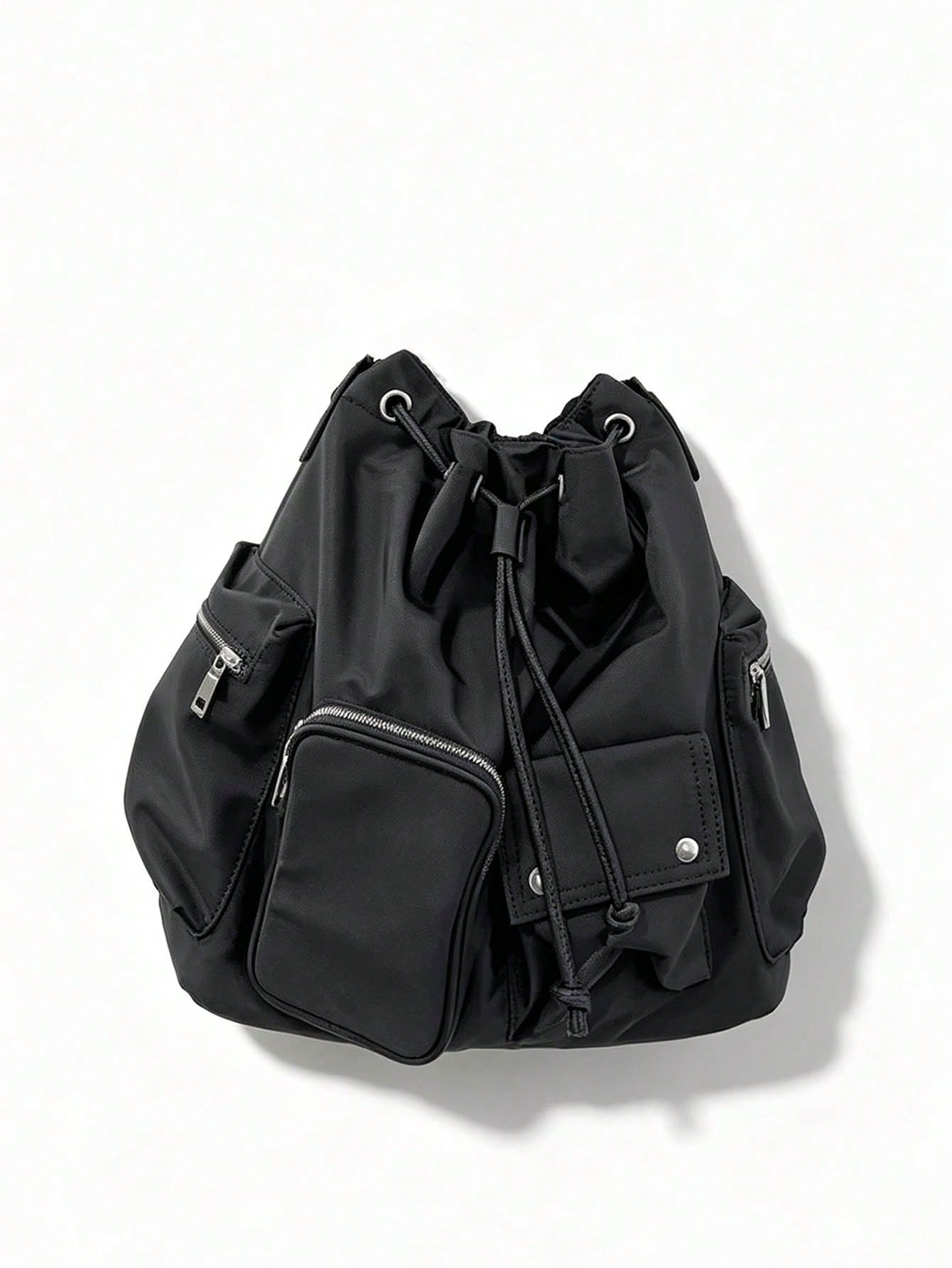 Nicekee Casual Versatile Large Capacity Shoulder Bag, Multi Pocket Design, Simple And Stylish Solid Color Multifunctional Personalized Crossbody Bag