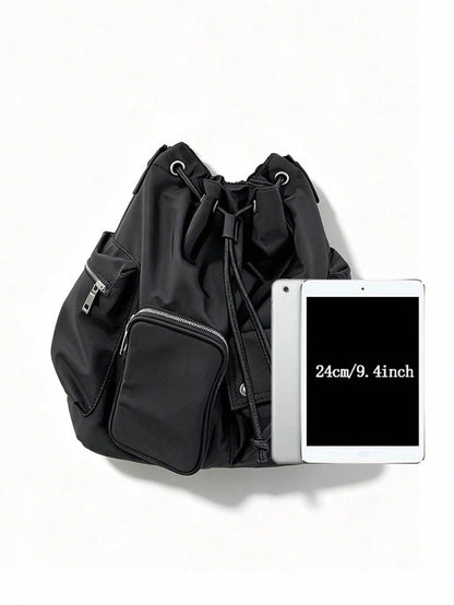 Nicekee Casual Versatile Large Capacity Shoulder Bag, Multi Pocket Design, Simple And Stylish Solid Color Multifunctional Personalized Crossbody Bag