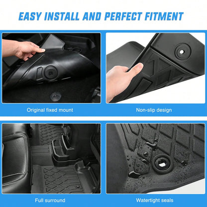 Nilight Luxury TPE Floor Mats Compatible With Audi A5 2025, Waterproof Anti-Slip Car Interior Decor, All Season Floor Liners