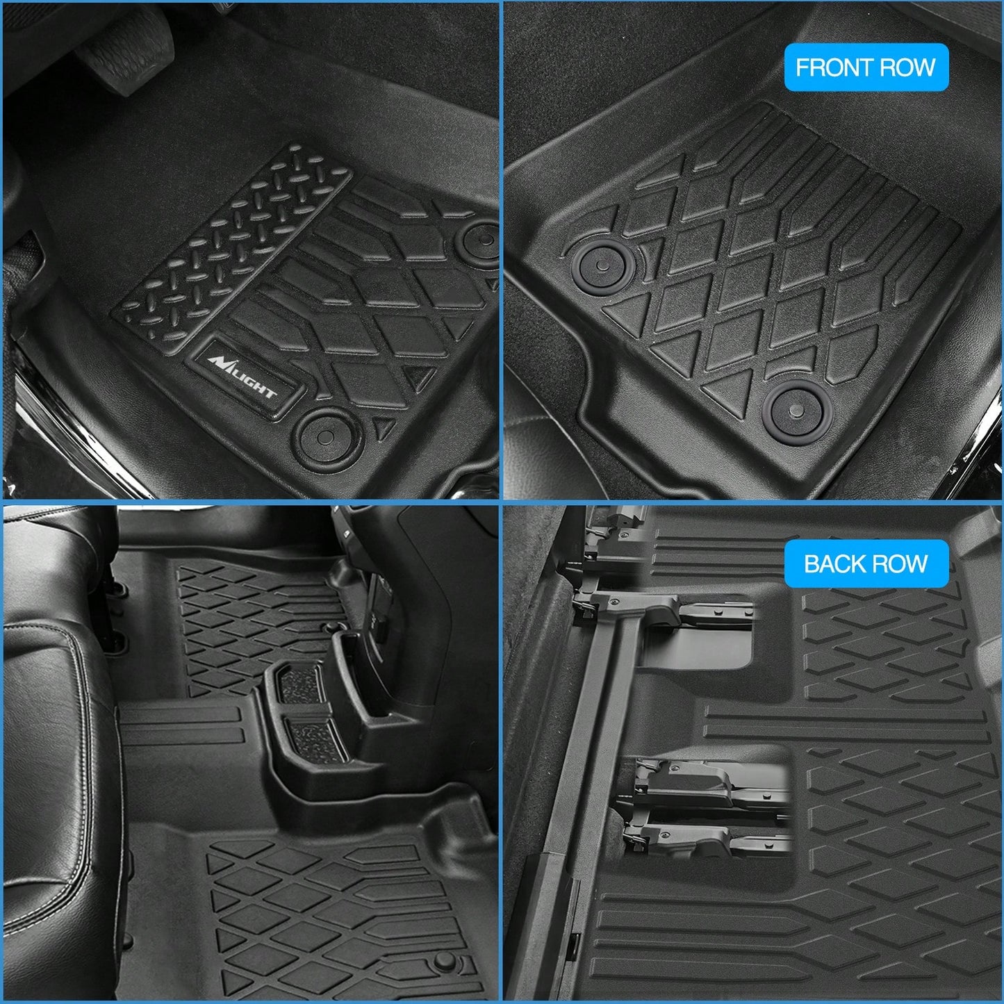Nilight Luxury TPE Floor Mats Compatible With Audi A5 2025, Waterproof Anti-Slip Car Interior Decor, All Season Floor Liners