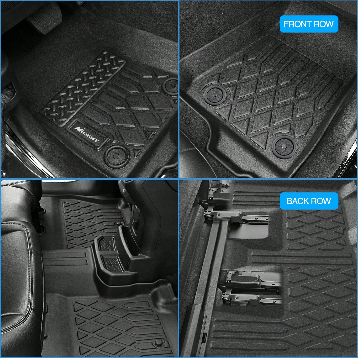 Nilight Luxury TPE Floor Mats Compatible With Audi A5 2025, Waterproof Anti-Slip Car Interior Decor, All Season Floor Liners