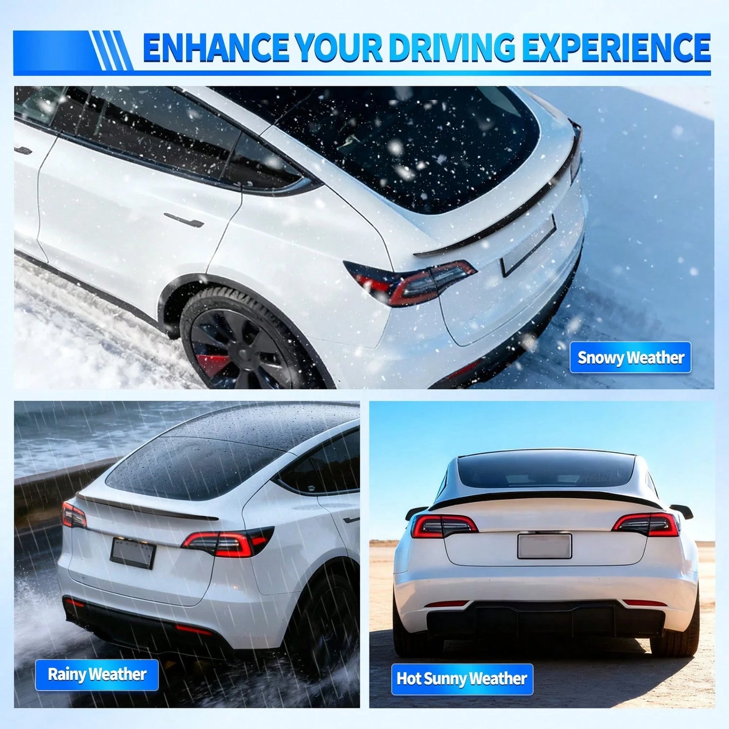 Nilight Rear Trunk Spoiler Compatible With Tesla Model Y 2020-2024, Matte Black Performance Ducktail Wing, ABS Exterior Body Styling Accessories