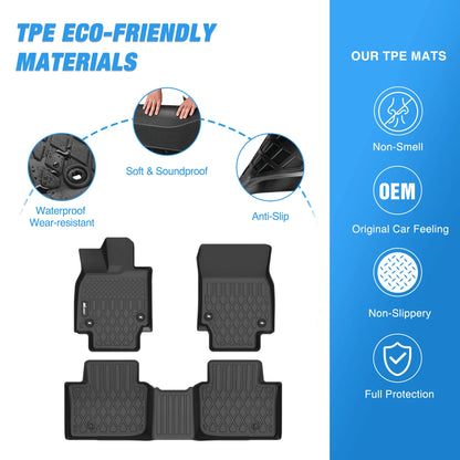 Nilight TPE Floor Mats Compatible With Toyota Crown 2023-2025 Luxury TPE Car Floor Mats Custom Fit Waterproof All Weather Floor Liners Dirt Resistant Non Slip Interior Accessories