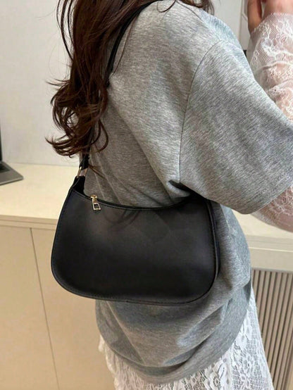 Novachic Women's Autumn Outfit, Cute Cherry Pendant Decoration, Minimalist Shoulder Underarm Bag, Zipper Closure, Vintage Style
