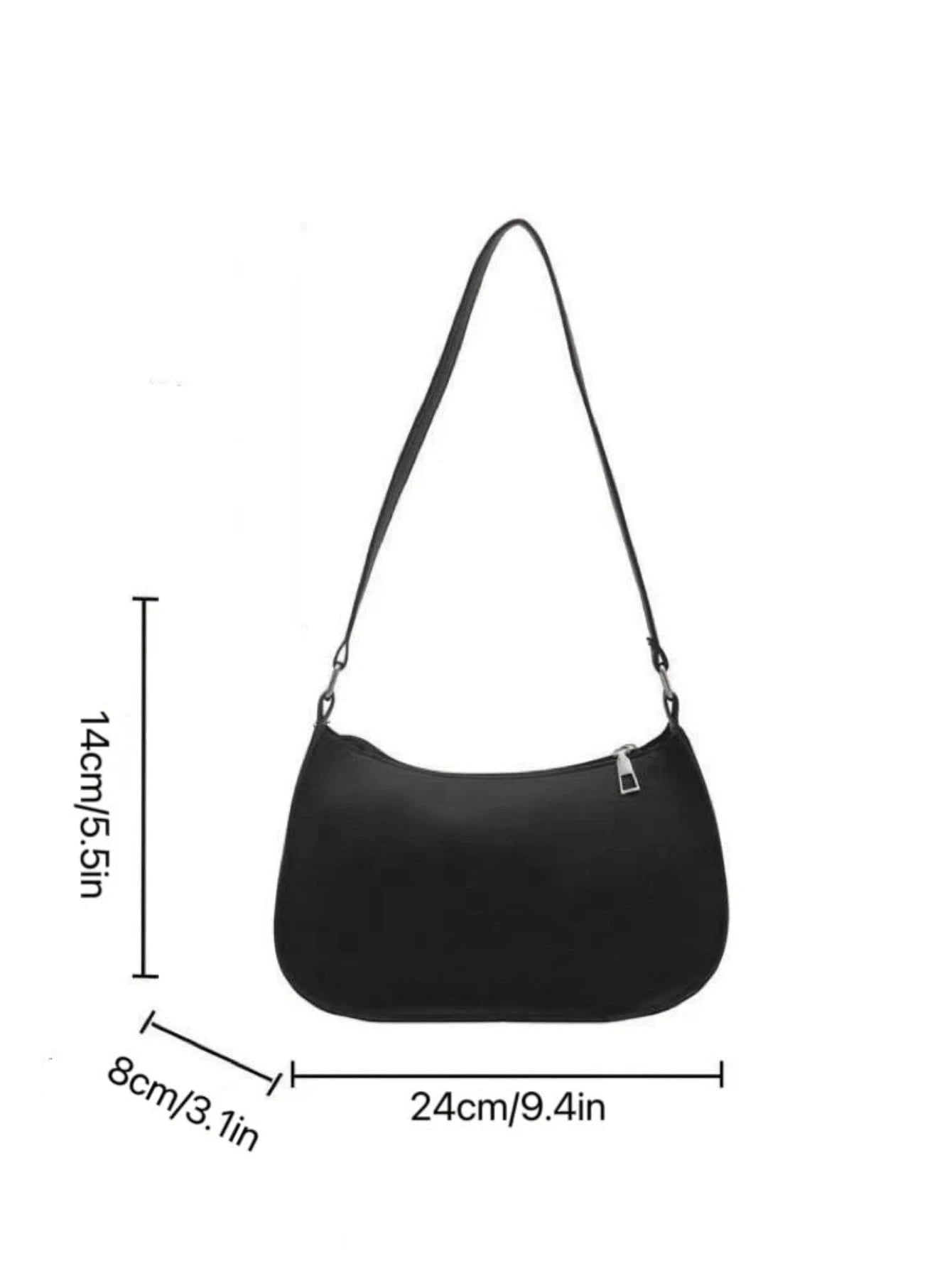 Novachic Women's Autumn Outfit, Cute Cherry Pendant Decoration, Minimalist Shoulder Underarm Bag, Zipper Closure, Vintage Style