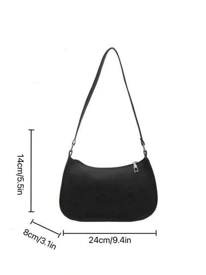 Novachic Women's Autumn Outfit, Cute Cherry Pendant Decoration, Minimalist Shoulder Underarm Bag, Zipper Closure, Vintage Style