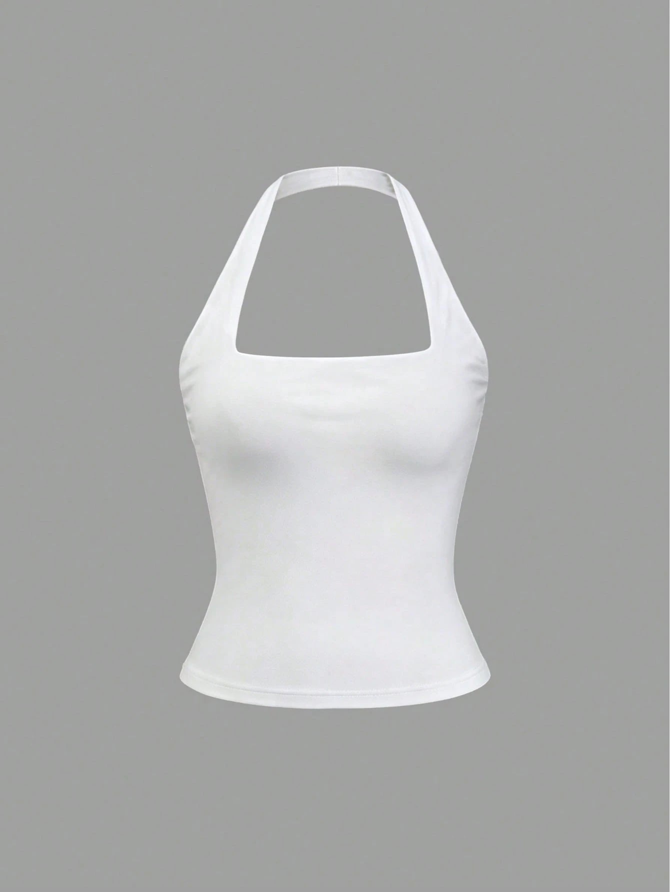 NOVELLE Women's Elegant Sexy White Sleeveless Camisole Top French Comfortable Casual Backless Shirt, Suitable For Summer Vacation, Dating, Party And S