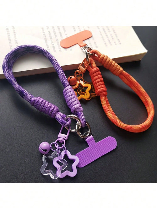 Nylon Wrist Strap, Suitable For Phone Cases, Universal Clip-On Lanyard, Woven Cord Wrist Strap With Charms, Suitable For Women, Shopping Anti-Drop Pendant Accessory Gifts For Mother, Family, Friends