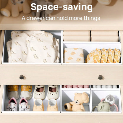 Oaoleer 12 Pack Baby Clothes Organizer, Dresser Drawer Organizer For Baby Clothing, Foldable Fabric Closet Drawer Storage Bins