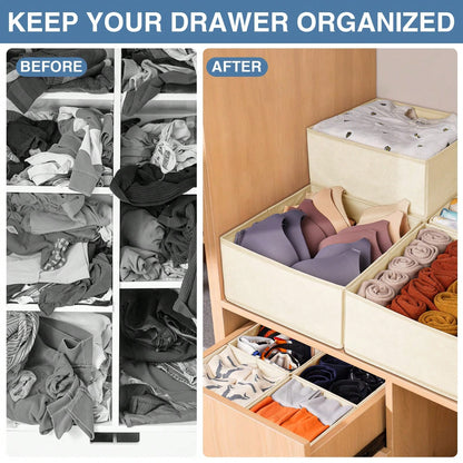 Oaoleer 12 Pack Baby Clothes Organizer, Dresser Drawer Organizer For Baby Clothing, Foldable Fabric Closet Drawer Storage Bins