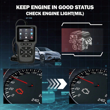 OBD2 Scanner Diagnostic Tool, Check Engine Code Reader OBD2 Scanner With Reset, Mode 6, Mode 8 & I/M Readiness, Auto Check Engine Light Car Diagnostic Scan Tool For All OBDII Car Since 1996