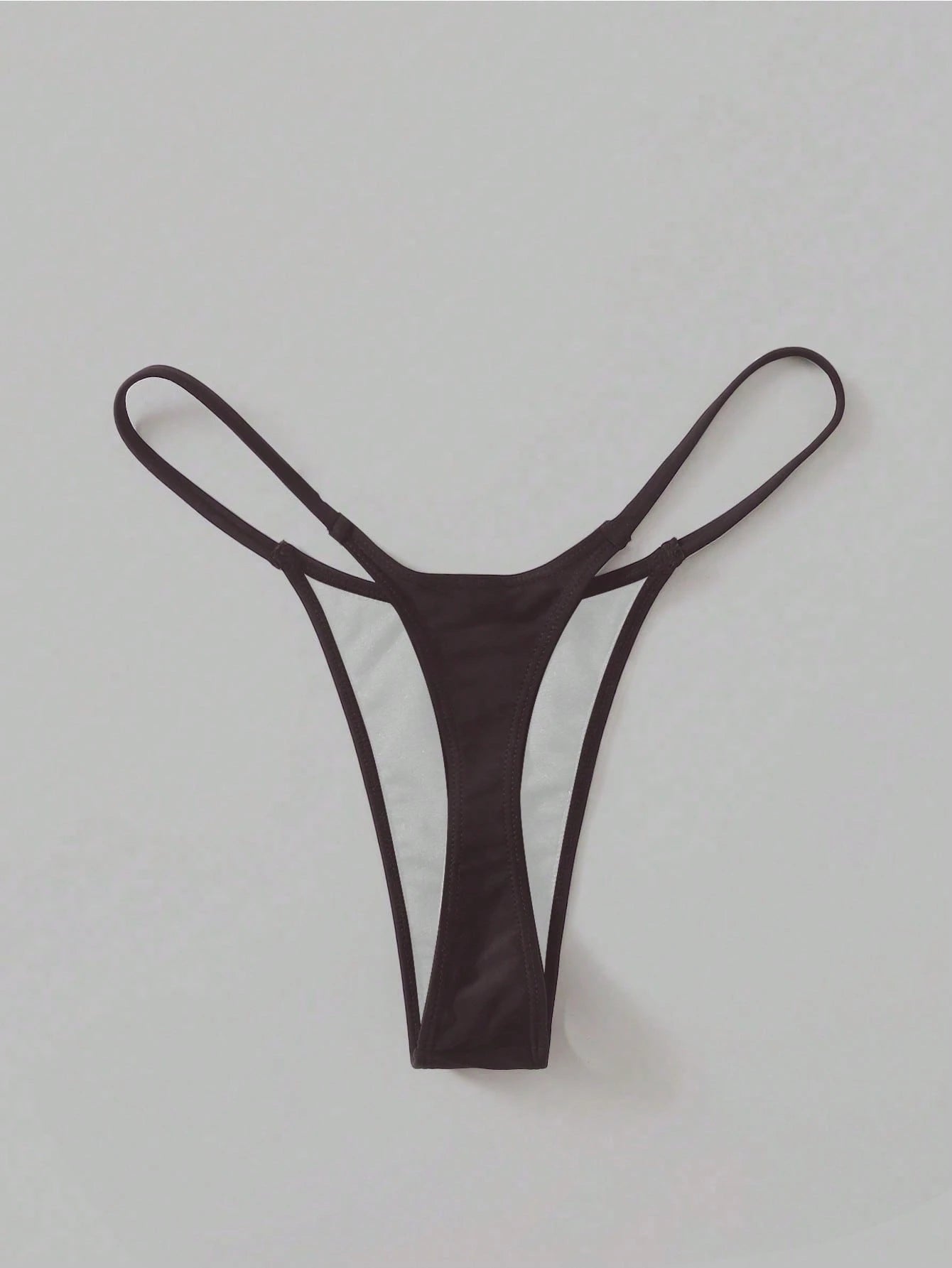 Oceva Solid Color Fashionable Sexy Thong Bikini Bottom