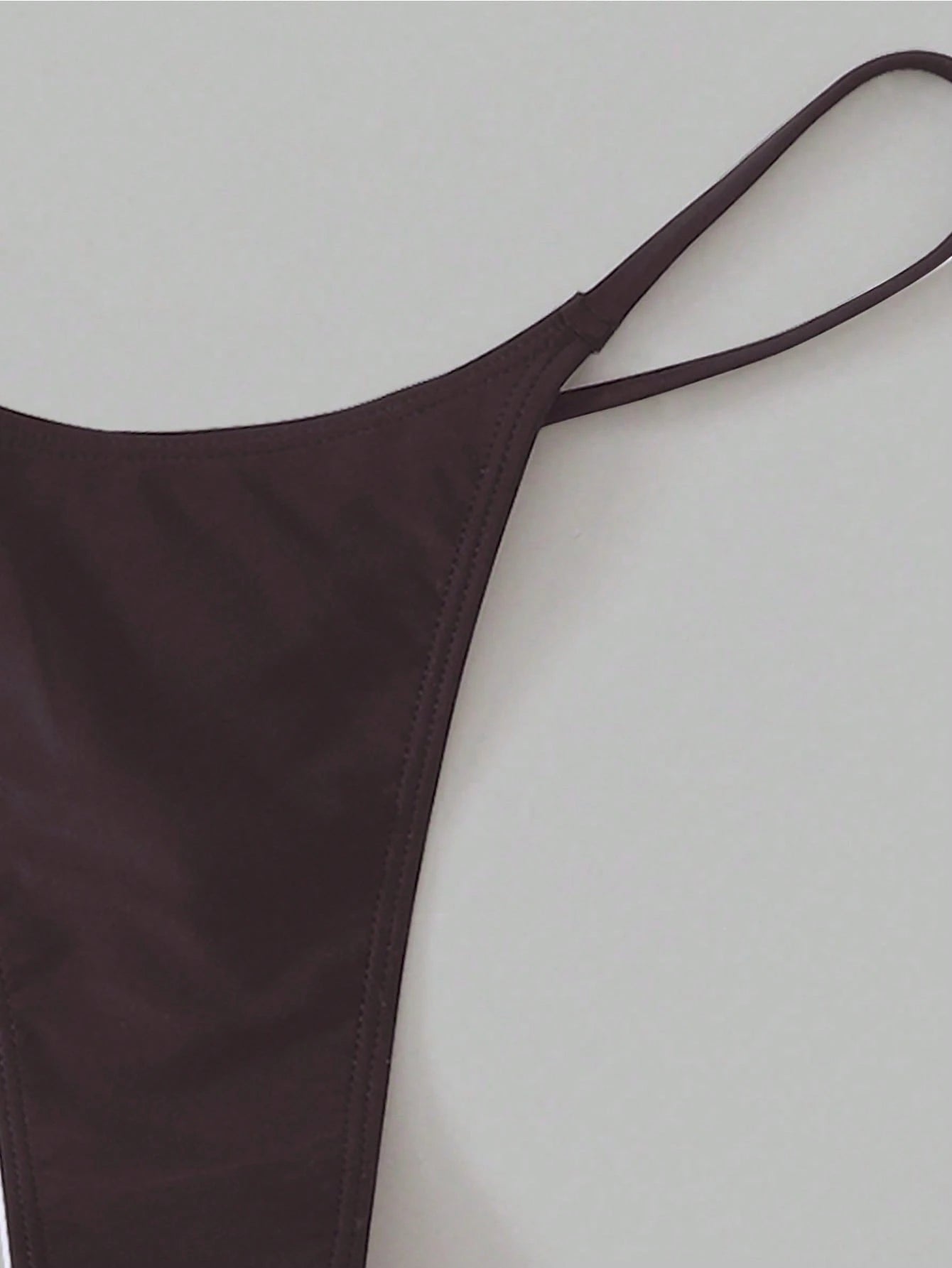 Oceva Solid Color Fashionable Sexy Thong Bikini Bottom