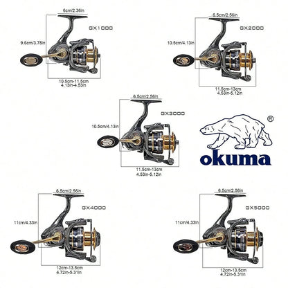 Okuma Rotary Reel 18KG Resistance 13+1 Ball Bearing Sea Fishing Spinning Wheel Type Metal Wire Cup Sub Fish Wire Wheel