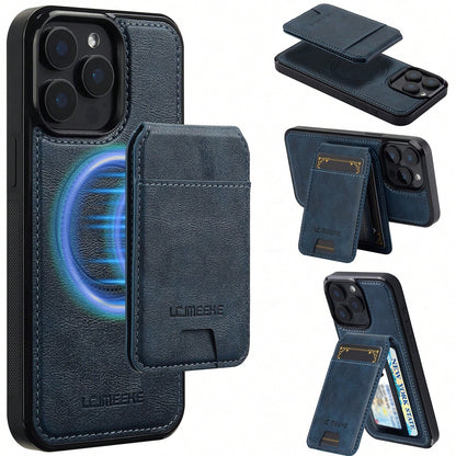 OUKNOEO Detachable Magnetic Wireless Charging Faux Leather Case Compatible With IPhone 18 17e Air 16e 15 14 13 Pro Max S26 S25 Edge S24 UItra Plus A37 A57 Pixel 11 Pro XL 10A 9A 8 7 With Card Box 3 Ca