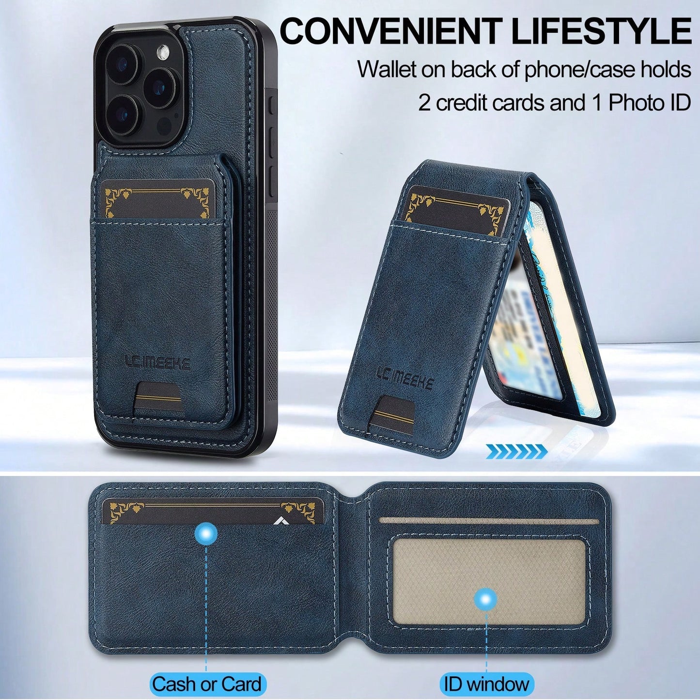 OUKNOEO Detachable Magnetic Wireless Charging Faux Leather Case Compatible With IPhone 18 17e Air 16e 15 14 13 Pro Max S26 S25 Edge S24 UItra Plus A37 A57 Pixel 11 Pro XL 10A 9A 8 7 With Card Box 3 Ca