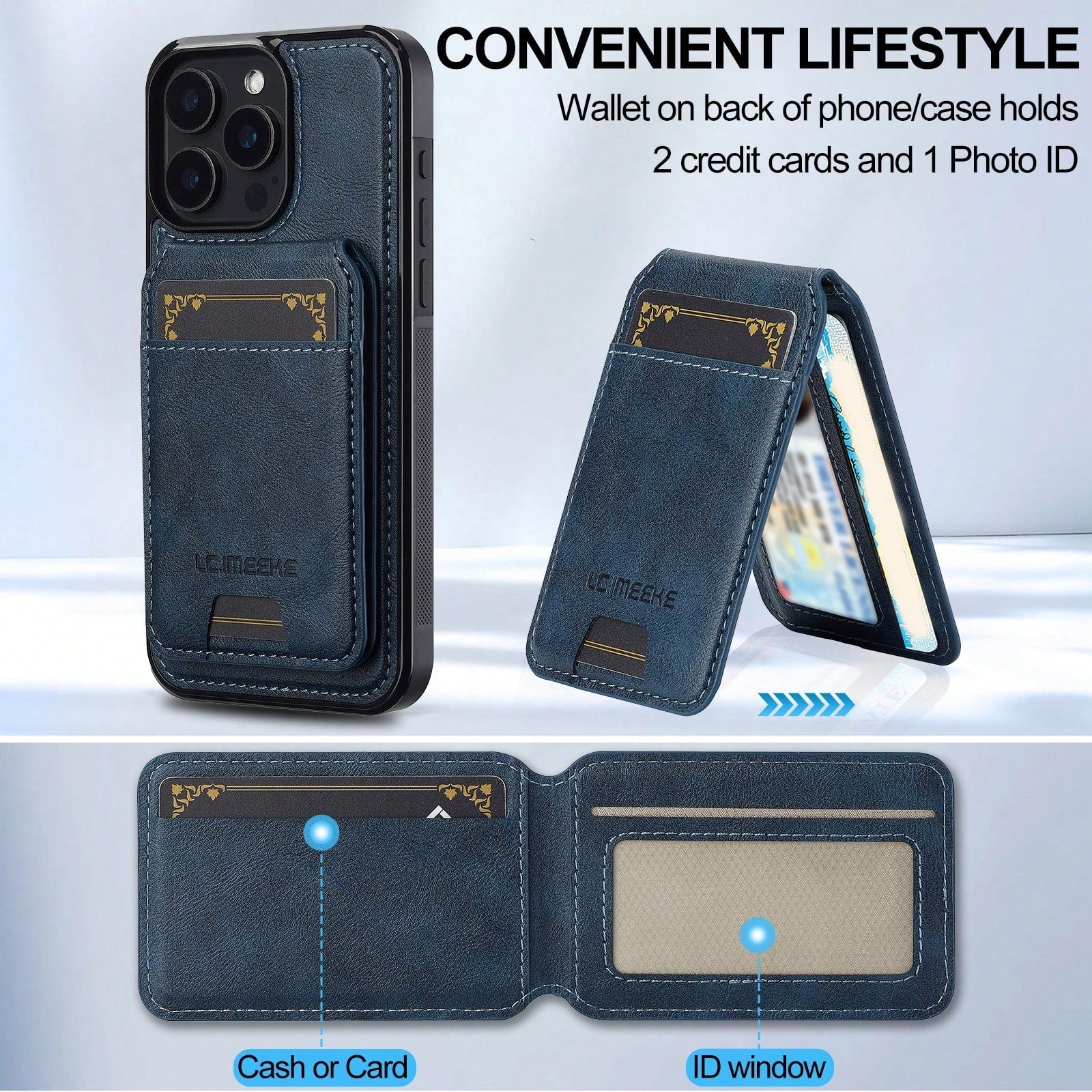 OUKNOEO Detachable Magnetic Wireless Charging Faux Leather Case Compatible With IPhone 18 17e Air 16e 15 14 13 Pro Max S26 S25 Edge S24 UItra Plus A37 A57 Pixel 11 Pro XL 10A 9A 8 7 With Card Box 3 Ca