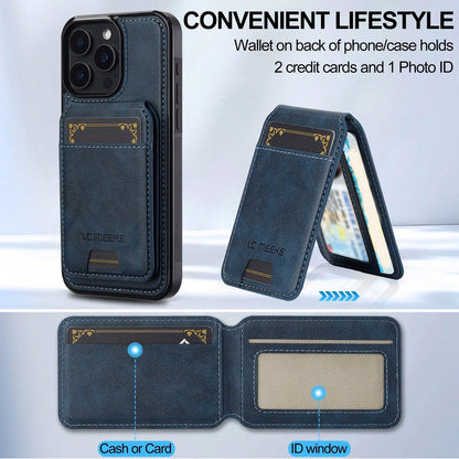 OUKNOEO Detachable Magnetic Wireless Charging Faux Leather Case Compatible With IPhone 18 17e Air 16e 15 14 13 Pro Max S26 S25 Edge S24 UItra Plus A37 A57 Pixel 11 Pro XL 10A 9A 8 7 With Card Box 3 Ca